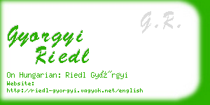 gyorgyi riedl business card